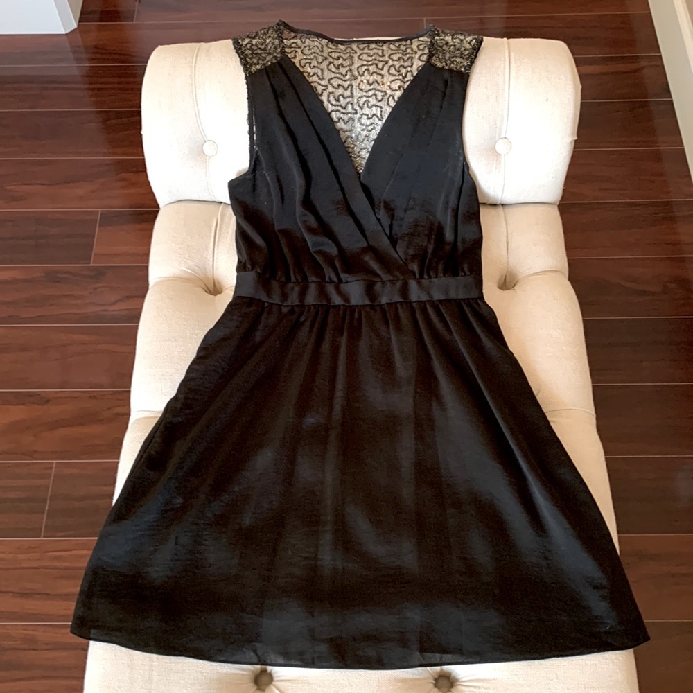 Black dress with embroidered back